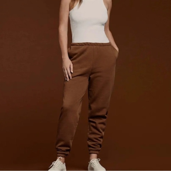 nuuds Pants - Nuuds Brown Classic Preppy Minimalist Outdoor Active Sweatpants Jogger S